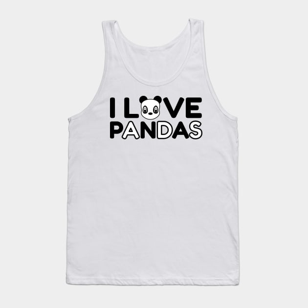 I Love Pandas Forever Tank Top by TamiPop